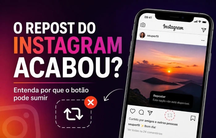 Acabou o repost do Instagram