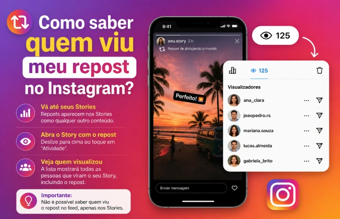 Como saber quem viu meu repost no Instagram?