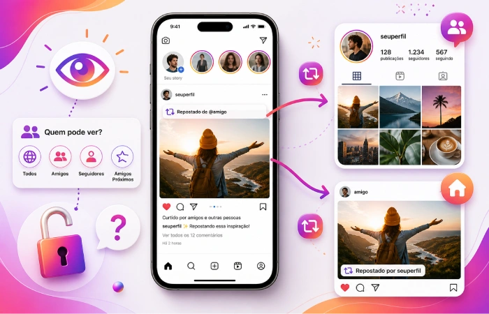 Quem vê meus reposts no Instagram