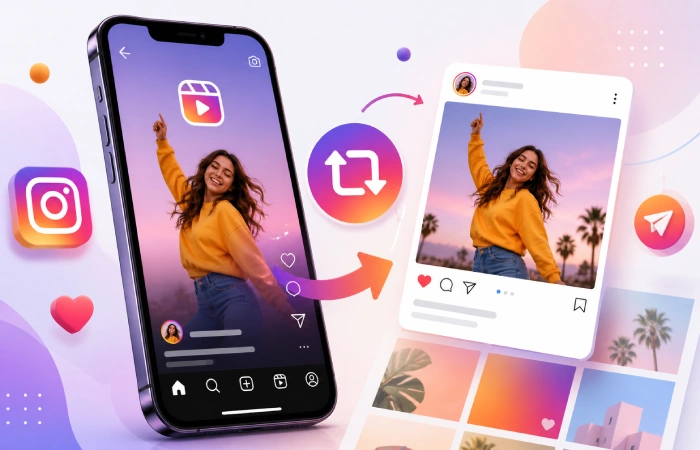 como repostar reels no Instagram no feed