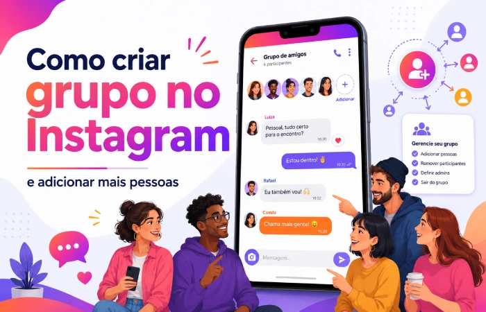 como criar grupo no Instagram