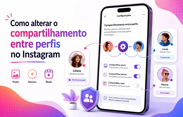compartilhamento entre perfis Instagram