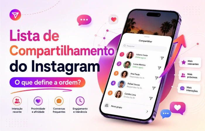 lista de compartilhamento Instagram